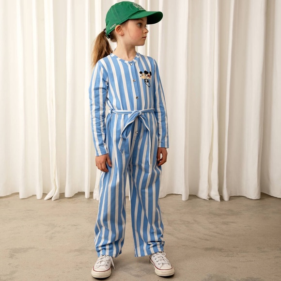 mini rodini ritzratz stripe jumpsuit size 5-7 - Picture 1 of 3